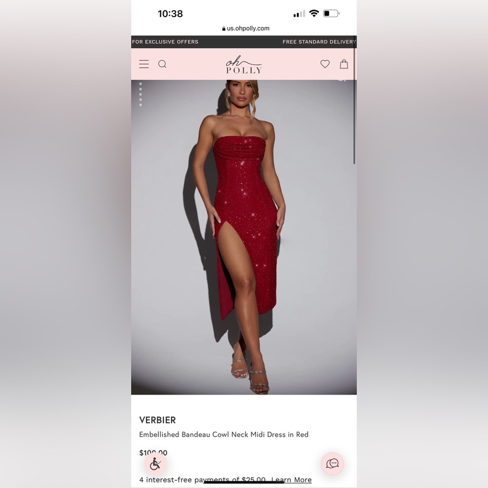 NWT Red Polly Red Dress